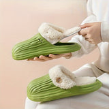 Comfy Warm Detachable Fluffy Slipper For Boys, Lightweight Soft Memory Foam Anti Slip Indoor Home Shoes