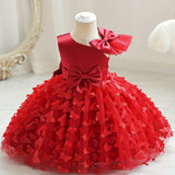 Fluttering Butterfly Tutu Dress - Sleeveless & Bow-Accented - Adorable Flower Girl Princess Outfit for Party Celebrations