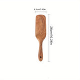 1pc/5pcs Premium Acacia Wood Spatulas, Wooden Spurtles for Baking, Kitchen Gadgets and Accessories