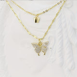 Elegant Y2K Rhinestone Butterfly Necklace: Daily Chic & Perfect for Ramadan Gifts