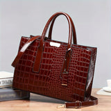 Luxurious Crocodile-Embossed Square Handbag - Chic Solid Color, Versatile Fashion Accessory for Women - Ideal for Everyday Elegance & Special Occasions