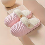 Comfy Warm Detachable Fluffy Slipper For Boys, Lightweight Soft Memory Foam Anti Slip Indoor Home Shoes