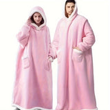 1pc Wearable Giant Blanket Hoodie - Ultra Soft, Super Warm, and Cozy Thick Fleece Blanket for Women and Men - Perfect Gift for Boys, Girls, and Adults, Ideal for Indoor Outdoor Use