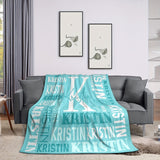 Personalized Name Fleece Blanket: Soft and Comfortable, Suitable for Adults - Perfect for Home, Picnics, or Travel - Contemporary Style, No Embellishments, Character Theme, All Seasons, Multi-Purpose, Fleece Fabric, Knit Weave, Other Craftsmanship, Digita