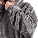 1pc Unisex Giant Hoodie Blanket - Cozy, Ultra-Soft & Warm, Oversized Wearable Sweatshirt with Big Pocket - Perfect for Adults, Men & Women Lounging Comfort