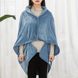 Cozy Wearable Blanket with Sleeves - Soft, Stretchy Fleece-Lined Hoodie for Office, Car, Camping & Sofa Use - Machine Washable