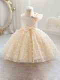 Fluttering Butterfly Tutu Dress - Sleeveless & Bow-Accented - Adorable Flower Girl Princess Outfit for Party Celebrations