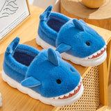 Men's Cartoon Shark Graphic Design Home Slippers Funny Animal Home Slipper House Shoes For Indoor Walking, Autumn And Winter