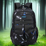 Large-capacity Random Pattern Daypack Backpack - TSA-Compliant, Water-Resistant Nylon Material, Soft Shell, Zipper Closure - Stylish High School Fashion Trendy Campus Junior High School Student Backpack