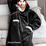 Cozy Sherpa Fleece Hooded Wearable Blanket - Soft, Warm, and Stylish for Couch or Bed