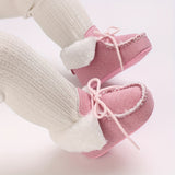 Adorable Soft Fleece Boots for Baby Girls - Comfortable Walking Shoes for Autumn and Winter - Warm, Cozy, and Cute Footwear for Little Ones