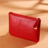 Classic Mini Solid Color Zipper Walley For Women, Daily Use Carry All Pouch For Daily Use