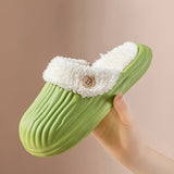 Comfy Warm Detachable Fluffy Slipper For Boys, Lightweight Soft Memory Foam Anti Slip Indoor Home Shoes