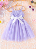 Girls' Summer Princess Dress - Floral Embroidery, Breathable Mesh, Perfect for Party & Beach Wear