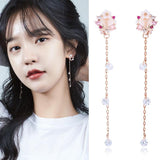 lutaotie Floral Ring Fairycore Clip On Earrings