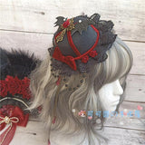 lutaotie Hollowed Evening Fairycore Hat & Hair Accessories Set