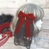 lutaotie Hollowed Evening Fairycore Hat & Hair Accessories Set