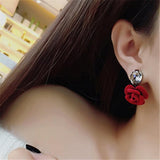 lutaotie Watered Rose Garden Fairycore Earrings