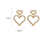 lutaotie Sparkling Heart Princesscore Earrings