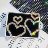 lutaotie Sparkling Heart Princesscore Earrings