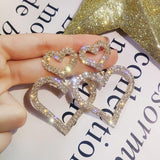 lutaotie Sparkling Heart Princesscore Earrings