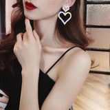 lutaotie Sparkling Heart Princesscore Earrings