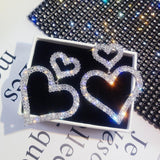 lutaotie Sparkling Heart Princesscore Earrings