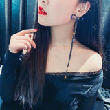 lutaotie Paris Dark Princesscore Bow Earrings