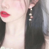 lutaotie Blown by the Breeze Pink Blossom Drop earrings