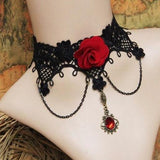 lutaotie Fantasy Manor Rose Garden Cottagecore Choker