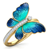 lutaotie Soaring Above Butterfly Fairycore Ring Jewelry