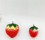 lutaotie Asymmetrical Strawberry Berry Cute Drop Earrings