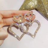 lutaotie Sparkling Heart Princesscore Earrings