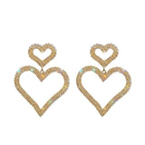 lutaotie Sparkling Heart Princesscore Earrings