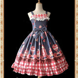 lutaotie Strawberry Blitz Cottagecore Dress