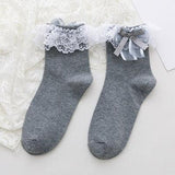 lutaotie Bows and Trim Princesscore Socks