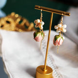 lutaotie Blush Blossom Fairycore Earrings