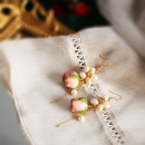 lutaotie Blush Blossom Fairycore Earrings