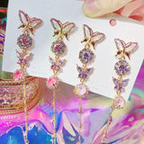 lutaotie Butterfly Kisses Drop Earrings