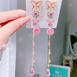 lutaotie Butterfly Kisses Drop Earrings