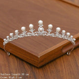 lutaotie Delicate Ice Fairycore Tiara Hair Accessory