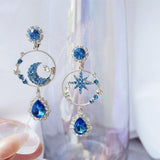 lutaotie Aquamarine Ciel Drop Earrings