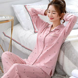 Pyjama Women Clothes Summer Womens Pajamas Sets Long-sleeved Sleepwear Suits Girl Fashion Casual Outerwear Sleepwear Night Suit