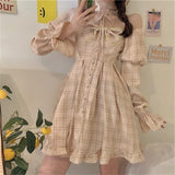 lutaotie Kawaii Princesscore Tartan Dress