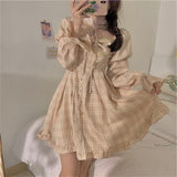 lutaotie Kawaii Princesscore Tartan Dress