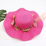 lutaotie Flower Accent Straw Hat