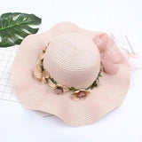 lutaotie Flower Accent Straw Hat