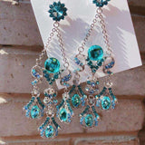 lutaotie Aquamarine Pirate Queen Drop Earrings