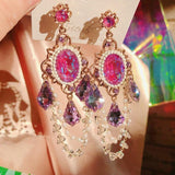 lutaotie Ball Debut Stunner Chandelier Drop Earrings