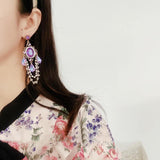 lutaotie Ball Debut Stunner Chandelier Drop Earrings